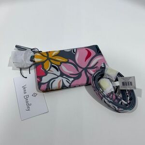 NEW Vera Bradley Grey "COASTAL PARADISE" Zip ID & Lanyard set -*Retired Pattern*